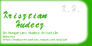 krisztian hudecz business card