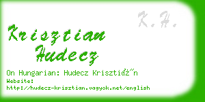 krisztian hudecz business card